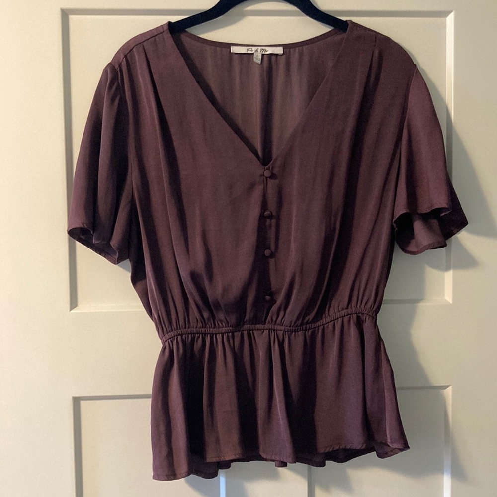 Purple peplum top